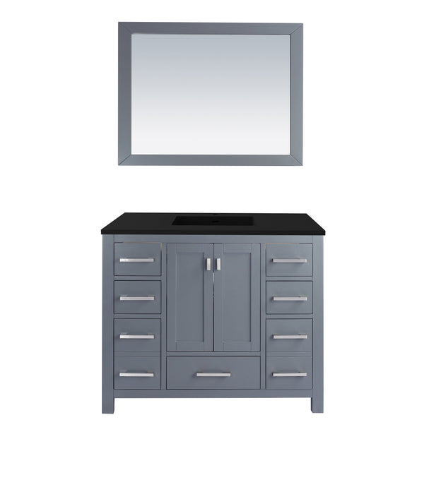 LAVIVA Vanity LAVIVA 313ANG-42G-MW Wilson 42 - Grey Cabinet + Matte White VIVA Stone Solid Surface Countertop