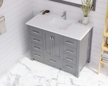 Load image into Gallery viewer, LAVIVA Vanity LAVIVA 313ANG-42G-MW Wilson 42 - Grey Cabinet + Matte White VIVA Stone Solid Surface Countertop