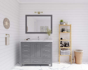 LAVIVA Vanity LAVIVA 313ANG-42G-WC Wilson 42 - Grey Cabinet + White Carrara Countertop