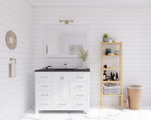 Load image into Gallery viewer, LAVIVA Vanity LAVIVA 313ANG-42W-MB Wilson 42 - White Cabinet + Matte Black VIVA Stone Solid Surface Countertop
