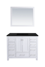 Load image into Gallery viewer, LAVIVA Vanity LAVIVA 313ANG-42W-MW Wilson 42 - White Cabinet + Matte White VIVA Stone Solid Surface Countertop