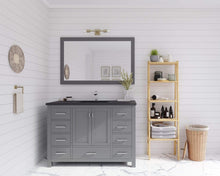 Load image into Gallery viewer, LAVIVA Vanity LAVIVA 313ANG-48G-MB Wilson 48 - Grey Cabinet + Matte Black VIVA Stone Solid Surface Countertop