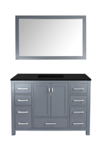 Load image into Gallery viewer, LAVIVA Vanity LAVIVA 313ANG-48G-MB Wilson 48 - Grey Cabinet + Matte Black VIVA Stone Solid Surface Countertop