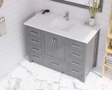Load image into Gallery viewer, LAVIVA Vanity LAVIVA 313ANG-48G-MW Wilson 48 - Grey Cabinet + Matte White VIVA Stone Solid Surface Countertop