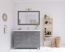 Load image into Gallery viewer, LAVIVA Vanity LAVIVA 313ANG-48G-MW Wilson 48 - Grey Cabinet + Matte White VIVA Stone Solid Surface Countertop