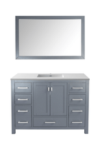 Load image into Gallery viewer, LAVIVA Vanity LAVIVA 313ANG-48G-MW Wilson 48 - Grey Cabinet + Matte White VIVA Stone Solid Surface Countertop