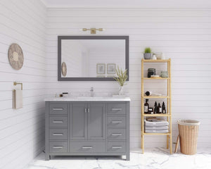 LAVIVA Vanity LAVIVA 313ANG-48G-WC Wilson 48 - Grey Cabinet + White Carrara Countertop