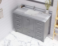 Load image into Gallery viewer, LAVIVA Vanity LAVIVA 313ANG-48G-WS Wilson 48 - Grey Cabinet + White Stripe Countertop