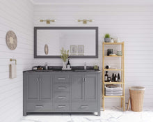 Load image into Gallery viewer, LAVIVA Vanity LAVIVA 313ANG-60G-BW Wilson 60 - Grey Cabinet + Black Wood Countertop
