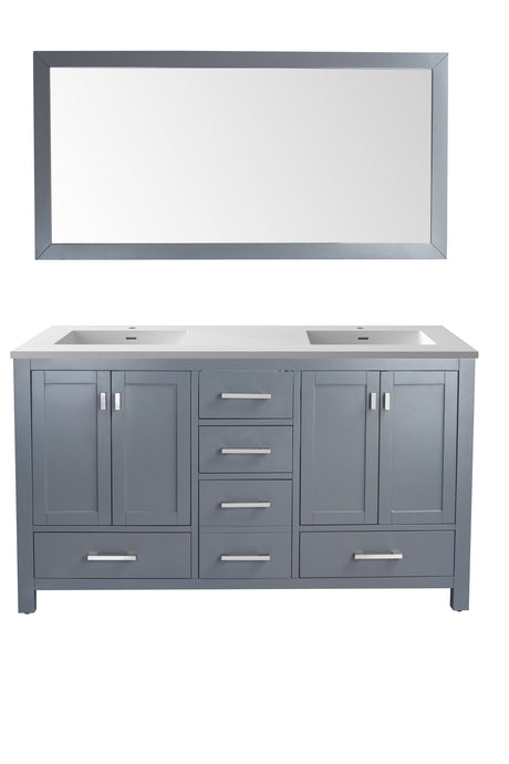 Buy Wilson 60 Grey Double Sink Vanity Top