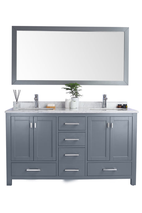Buy the Wilson 60 Grey Double Basin Cabinet