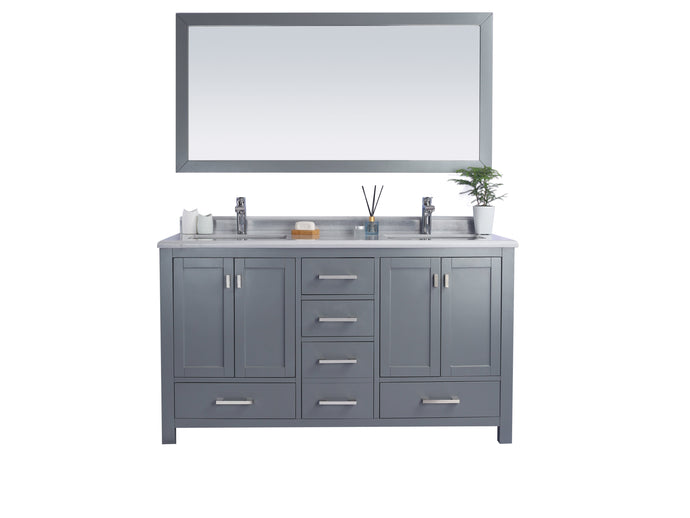 Buy the Wilson 60 Grey Double Basin Cabinet