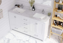 Load image into Gallery viewer, LAVIVA Vanity LAVIVA 313ANG-60W-WC Wilson 60 - White Cabinet + White Carrara Countertop