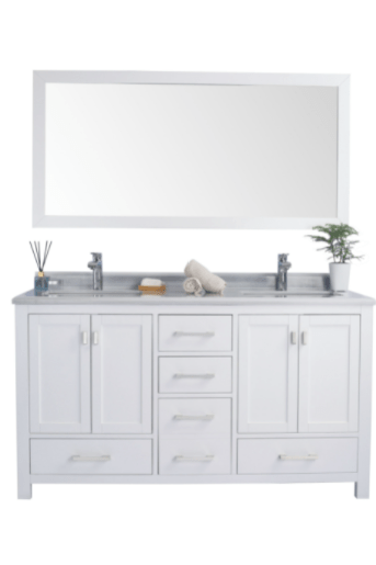 Buy the Wilson 60 White Modern Double Sink Vanity