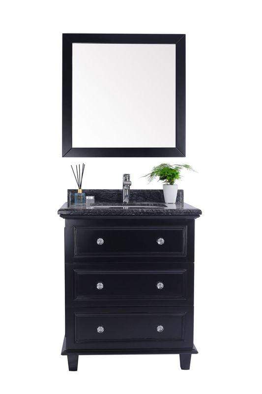 LAVIVA Vanity LAVIVA 313DVN-30E-BW Luna - 30 - Espresso Cabinet + Black Wood  Counter