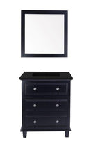 Load image into Gallery viewer, LAVIVA Vanity LAVIVA 313DVN-30E-MB Luna - 30 - Espresso Cabinet + Matte Black VIVA Stone Solid Surface Countertop