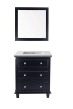 Load image into Gallery viewer, LAVIVA Vanity LAVIVA 313DVN-30E-MW Luna - 30 - Espresso Cabinet + Matte White VIVA Stone Solid Surface Countertop