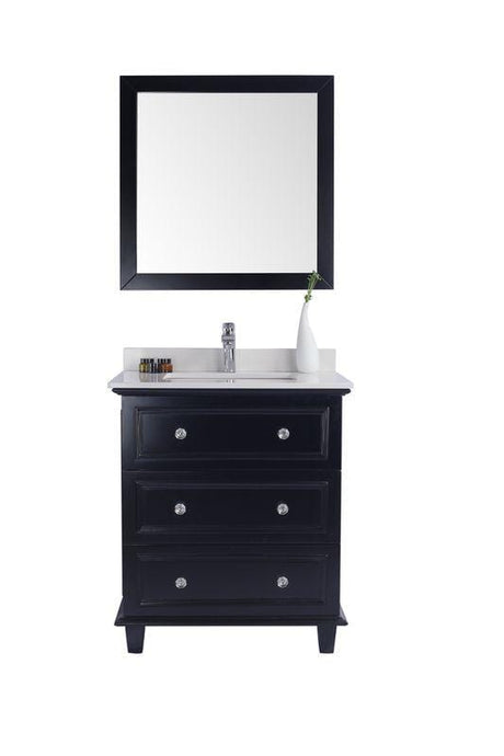 LAVIVA Vanity LAVIVA 313DVN-30E-WQ Luna - 30 - Espresso Cabinet + White Quartz  Counter