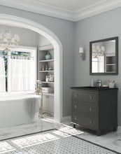 Load image into Gallery viewer, LAVIVA Vanity LAVIVA 313DVN-30G-MB Luna - 30 - Maple Grey Cabinet + Matte Black VIVA Stone Solid Surface Countertop