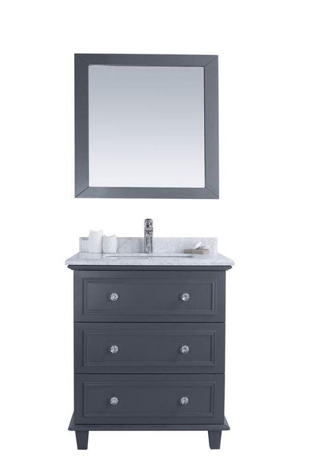 LAVIVA Vanity LAVIVA 313DVN-30G-WC Luna - 30 - Maple Grey Cabinet + White Carrara Counter