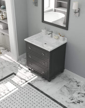 Load image into Gallery viewer, LAVIVA Vanity LAVIVA 313DVN-30G-WC Luna - 30 - Maple Grey Cabinet + White Carrara Counter