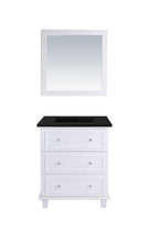 Load image into Gallery viewer, LAVIVA Vanity LAVIVA 313DVN-30W-MB Luna - 30 - White Cabinet + Matte Black VIVA Stone Solid Surface Countertop