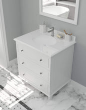 Load image into Gallery viewer, LAVIVA Vanity LAVIVA 313DVN-30W-PW Luna - 30 - White Cabinet + Pure White Counter