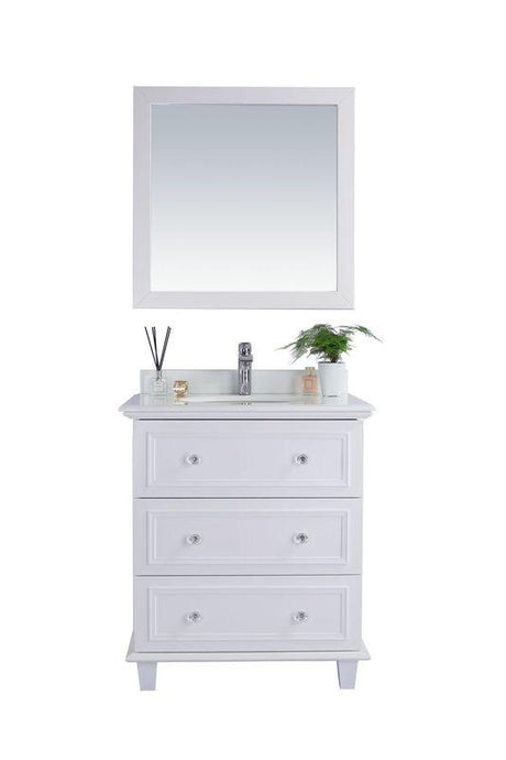 LAVIVA Vanity LAVIVA 313DVN-30W-PW Luna - 30 - White Cabinet + Pure White Counter