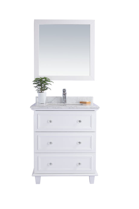 LAVIVA Vanity LAVIVA 313DVN-30W-WC Luna - 30 - White Cabinet + White Carrara Counter