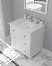 Load image into Gallery viewer, LAVIVA Vanity LAVIVA 313DVN-30W-WQ Luna - 30 - White Cabinet + White Quartz  Counter