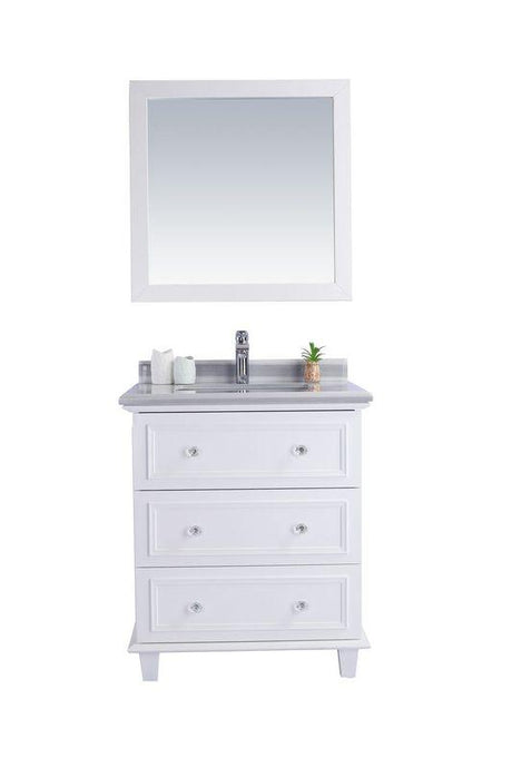 LAVIVA Vanity LAVIVA 313DVN-30W-WS Luna - 30 - White Cabinet + White Stripes Counter