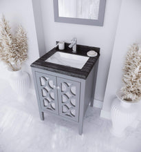 Load image into Gallery viewer, LAVIVA Vanity LAVIVA 313MKSH-24G-BW Mediterraneo - 24 - Grey Cabinet + Black Wood Counter