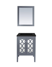 Load image into Gallery viewer, LAVIVA Vanity LAVIVA 313MKSH-24G-MB Mediterraneo - 24 - Grey Cabinet + Matte Black VIVA Stone Solid Surface Countertop