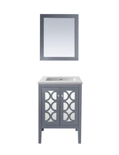 Load image into Gallery viewer, LAVIVA Vanity LAVIVA 313MKSH-24G-MW Mediterraneo - 24 - Grey Cabinet + Matte White VIVA Stone Solid Surface Countertop