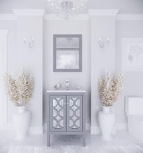 Load image into Gallery viewer, LAVIVA Vanity LAVIVA 313MKSH-24G-MW Mediterraneo - 24 - Grey Cabinet + Matte White VIVA Stone Solid Surface Countertop