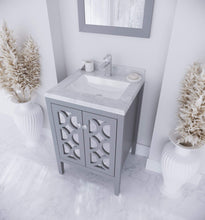 Load image into Gallery viewer, LAVIVA Vanity LAVIVA 313MKSH-24G-WC Mediterraneo - 24 - Grey Cabinet + White Carrera Counter