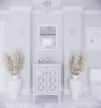 Load image into Gallery viewer, LAVIVA Vanity LAVIVA 313MKSH-24W-MW Mediterraneo - 24 - White Cabinet + Matte White VIVA Stone Solid Surface Countertop