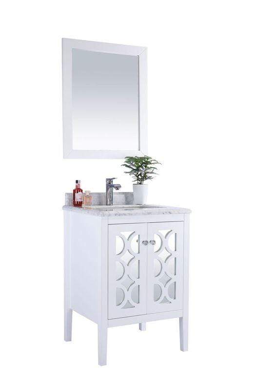 LAVIVA Vanity LAVIVA 313MKSH-24W-WC Mediterraneo - 24 - White Cabinet + White Carrera Counter