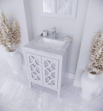 Load image into Gallery viewer, LAVIVA Vanity LAVIVA 313MKSH-24W-WC Mediterraneo - 24 - White Cabinet + White Carrera Counter
