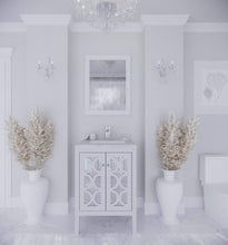 Load image into Gallery viewer, LAVIVA Vanity LAVIVA 313MKSH-24W-WC Mediterraneo - 24 - White Cabinet + White Carrera Counter
