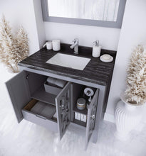 Load image into Gallery viewer, LAVIVA Vanity LAVIVA 313MKSH-36G-BW Mediterraneo - 36 - Grey Cabinet + Black Wood Counter