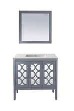 Load image into Gallery viewer, LAVIVA Vanity LAVIVA 313MKSH-36G-MW Mediterraneo - 36 - Grey Cabinet + Matte White VIVA Stone Solid Surface Countertop