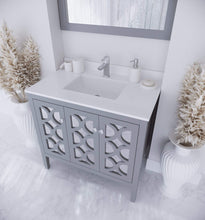 Load image into Gallery viewer, LAVIVA Vanity LAVIVA 313MKSH-36G-WQ Mediterraneo - 36 - Grey Cabinet + White Quartz Counter