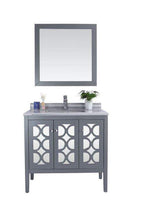 Load image into Gallery viewer, LAVIVA Vanity LAVIVA 313MKSH-36G-WS Mediterraneo - 36 - Grey Cabinet + White Stripes Counter
