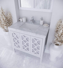Load image into Gallery viewer, LAVIVA Vanity LAVIVA 313MKSH-36W-WC Mediterraneo - 36 - White Cabinet + White Carrera Counter