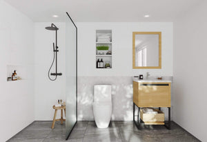 LAVIVA Vanity LAVIVA 313SMR-24CO-WC Alto 24 - California White Oak Cabinet + White Carrara Countertop