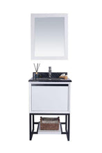 Load image into Gallery viewer, LAVIVA Vanity LAVIVA 313SMR-24W-BW Alto 24 - White Cabinet + Black Wood Countertop