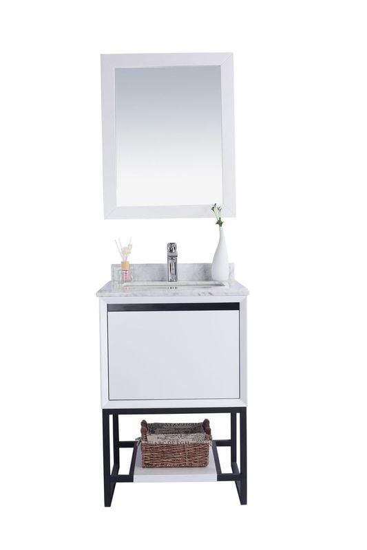 LAVIVA Vanity LAVIVA 313SMR-24W-WC Alto 24 - White Cabinet + White Carrara Countertop