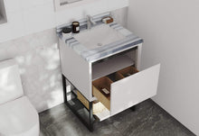 Load image into Gallery viewer, LAVIVA Vanity LAVIVA 313SMR-24W-WS Alto 24 - White Cabinet + White Stripes Countertop