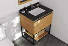 Load image into Gallery viewer, LAVIVA Vanity LAVIVA 313SMR-30CO-BW Alto 30 - California White Oak Cabinet + Black Wood Countertop